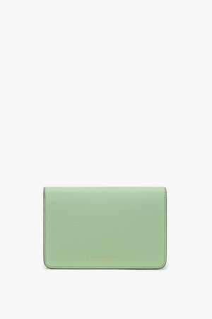 Nano Dorian Wristlet In Jade Grained Leather