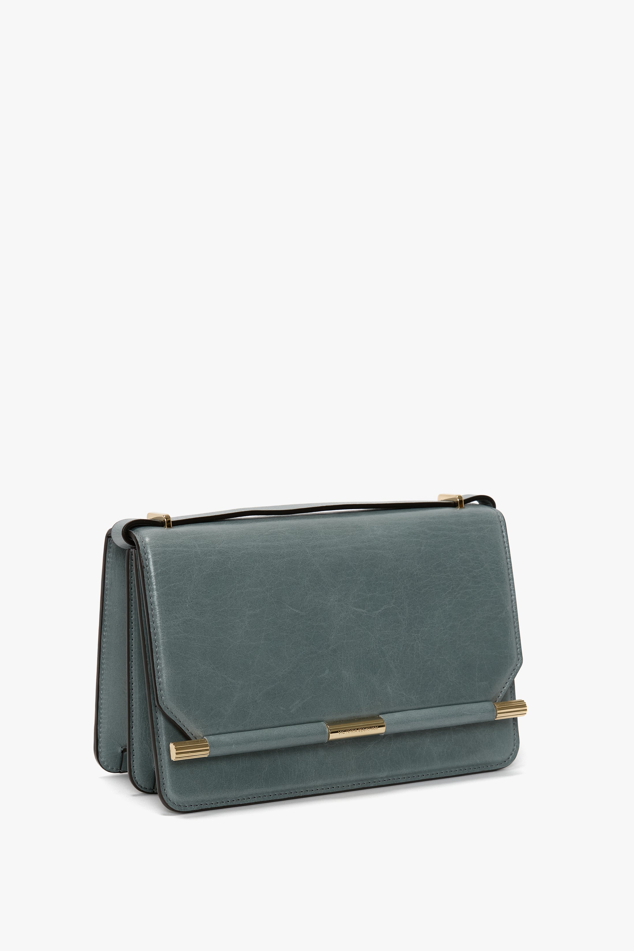 202 Crossbody Bag In Stone Grey Distressed Leather