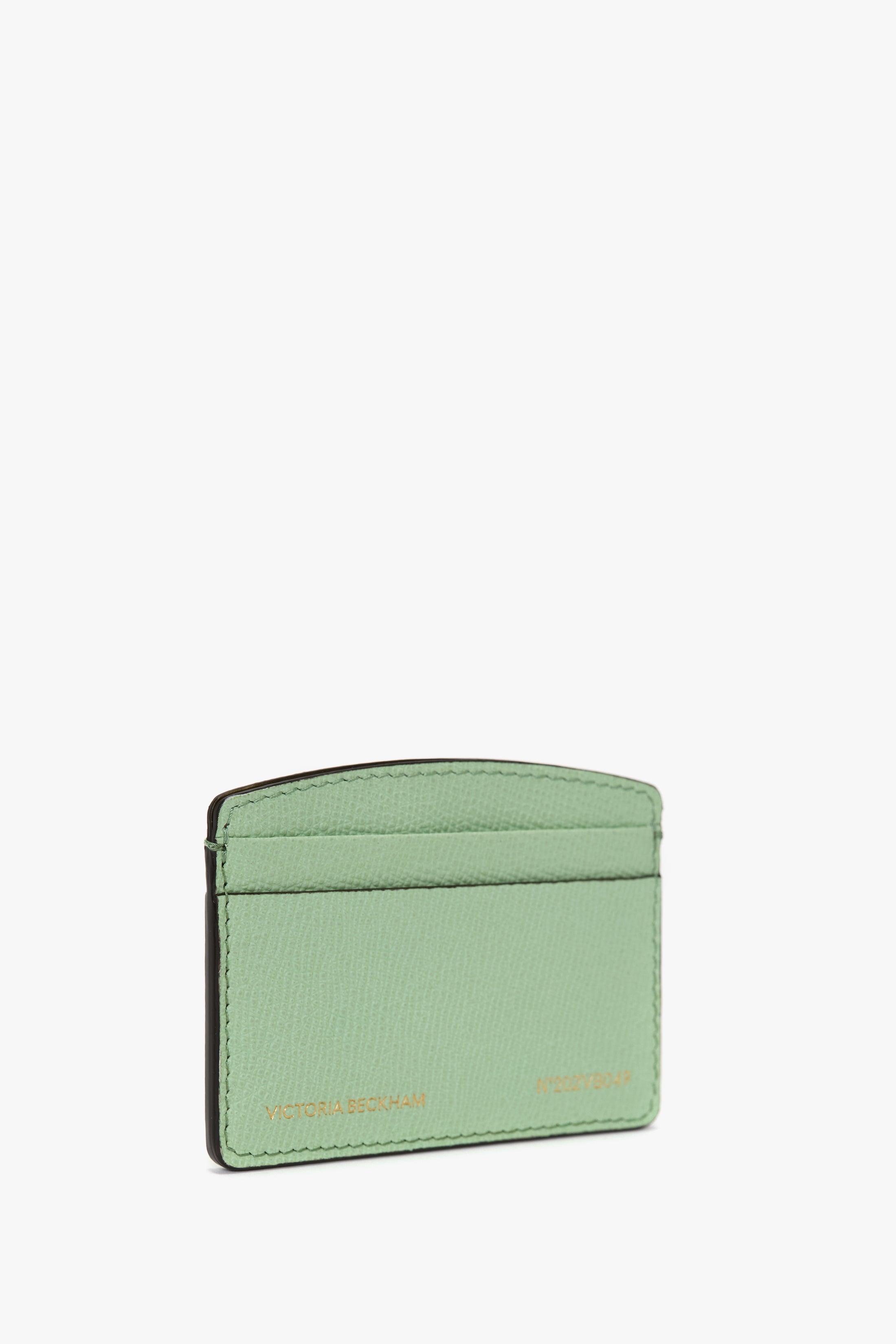 Victoria Card Holder In Jade Grained Leather