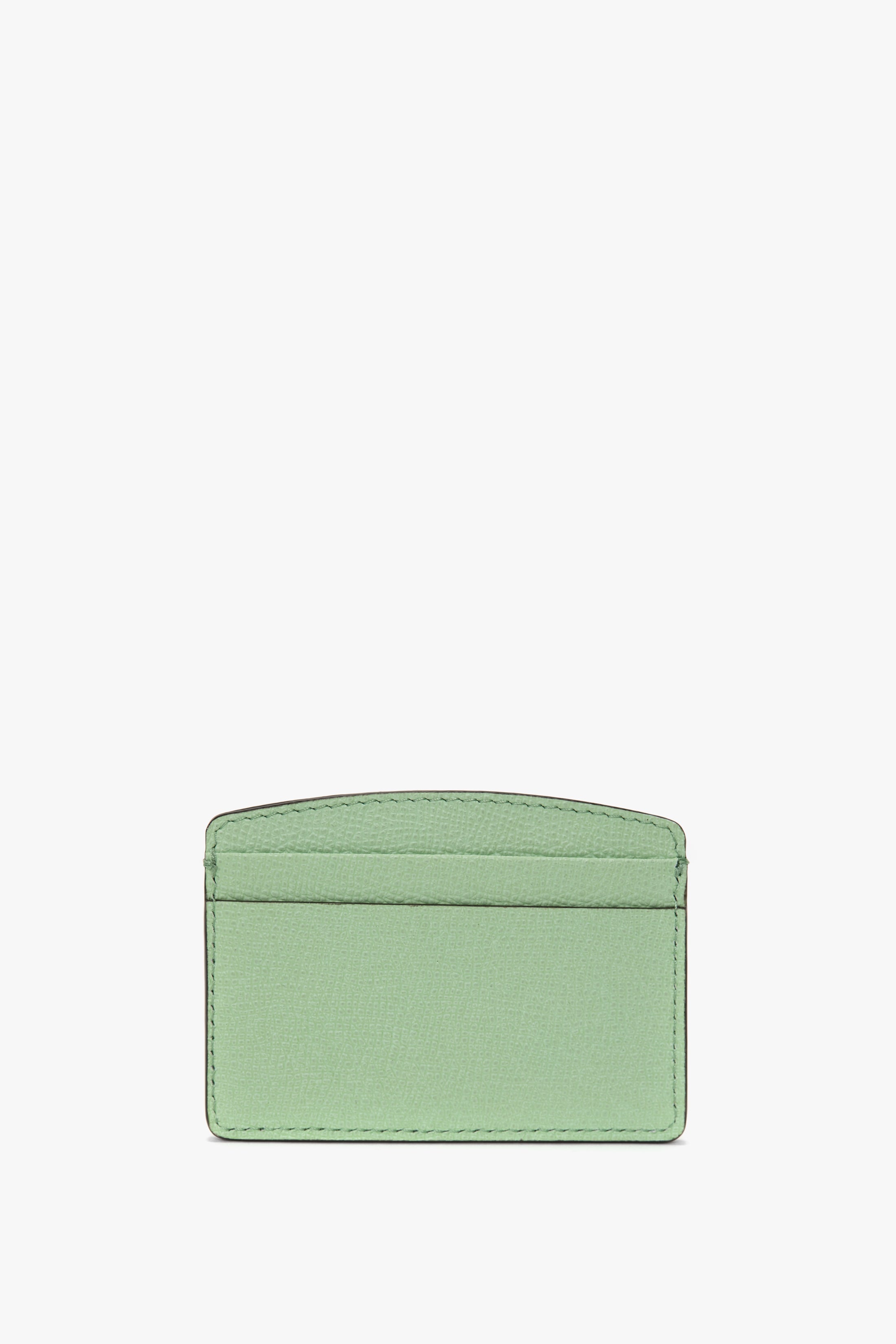 Victoria Card Holder In Jade Grained Leather