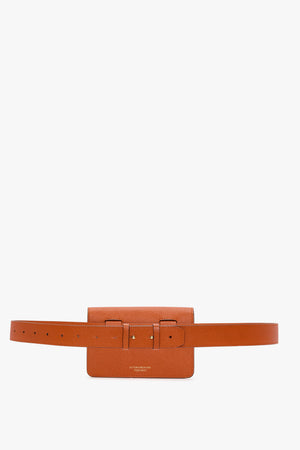 Nano Dorian Belt Bag In Burnt Orange Grained Leather