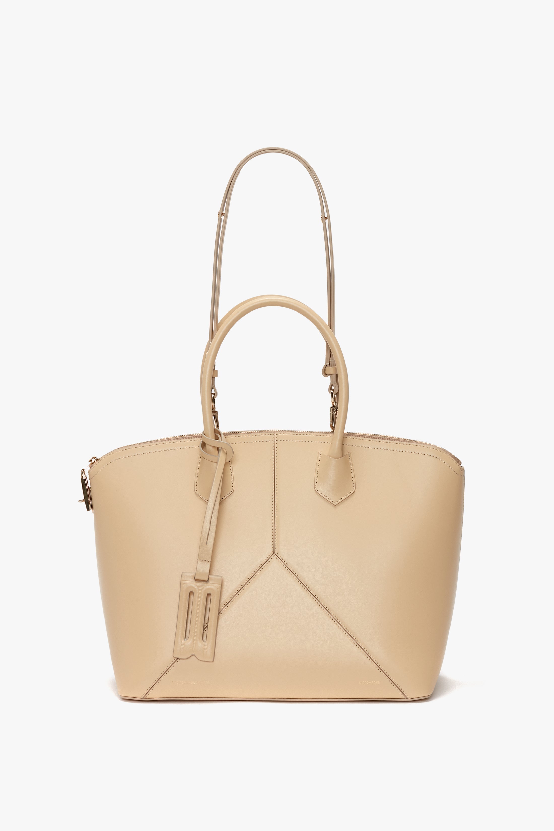 Victoria Top Handle Bag In Sesame Leather