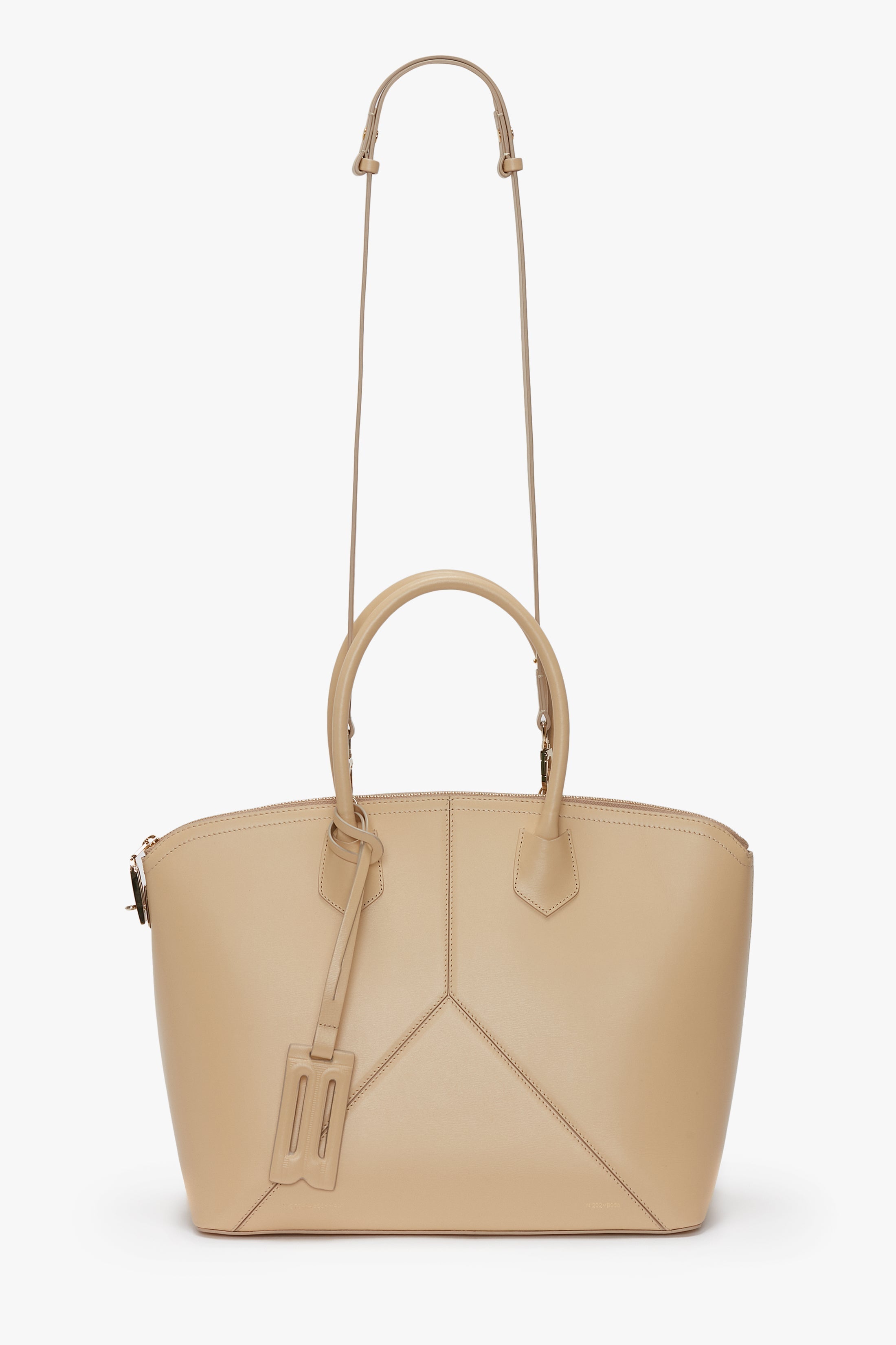 Victoria Top Handle Bag In Sesame Leather