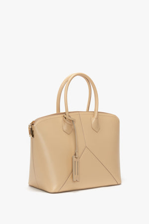 Victoria Top Handle Bag In Sesame Leather