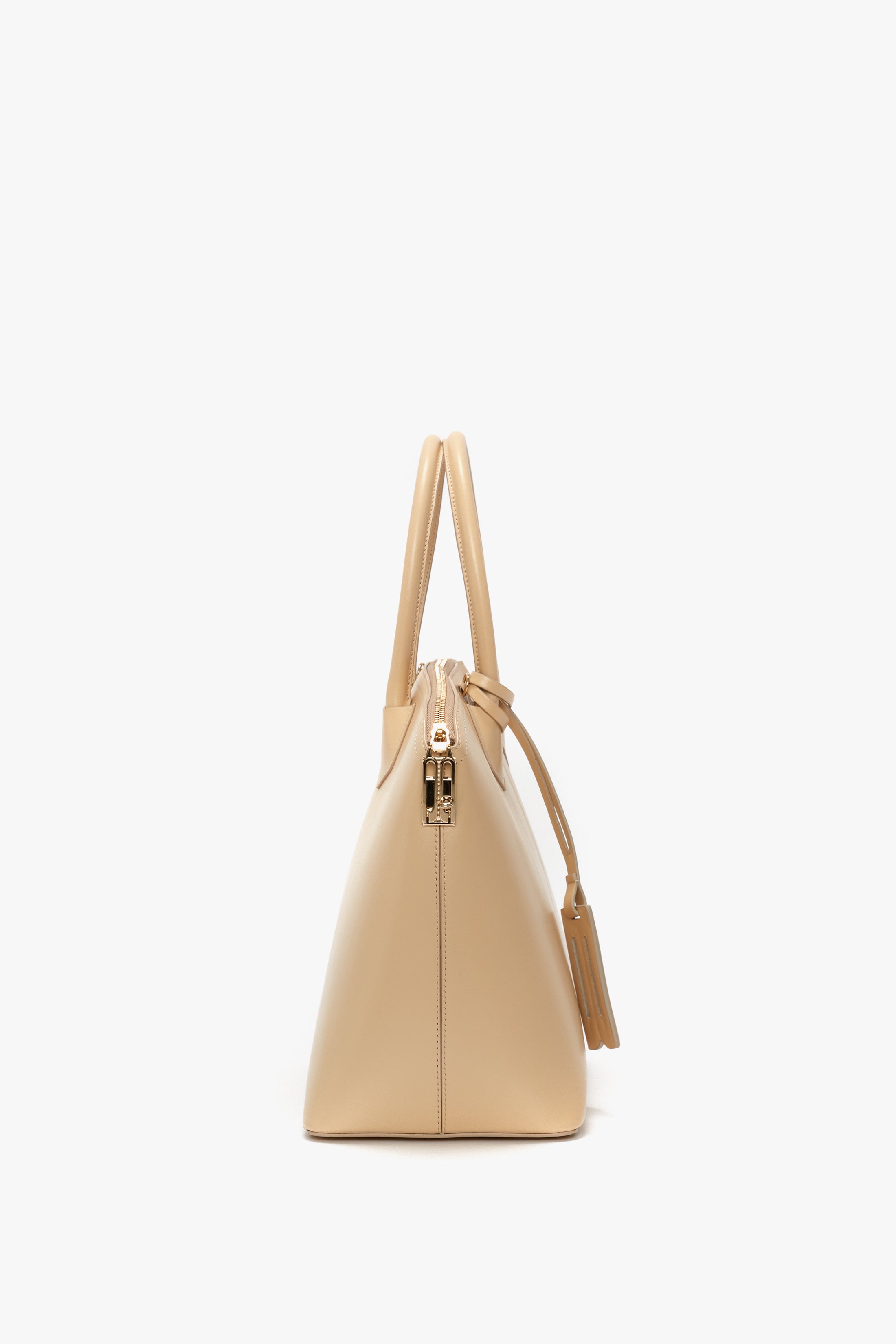 Victoria Top Handle Bag In Sesame Leather