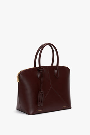 Victoria Top Handle Bag In Burgundy Leather