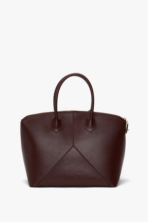 Victoria Top Handle Bag In Burgundy Leather