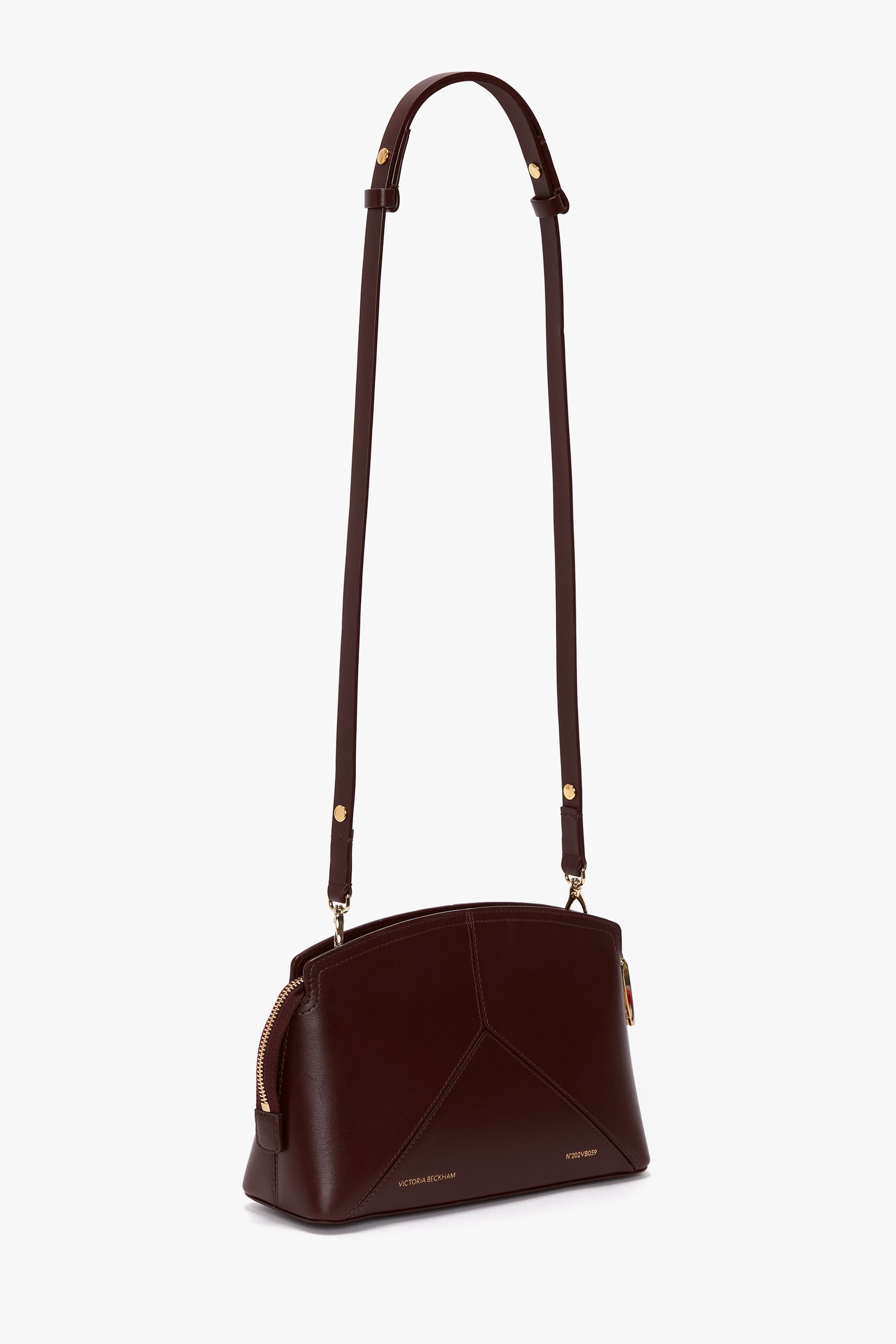 Victoria Crossbody Bag In Burgundy Leather