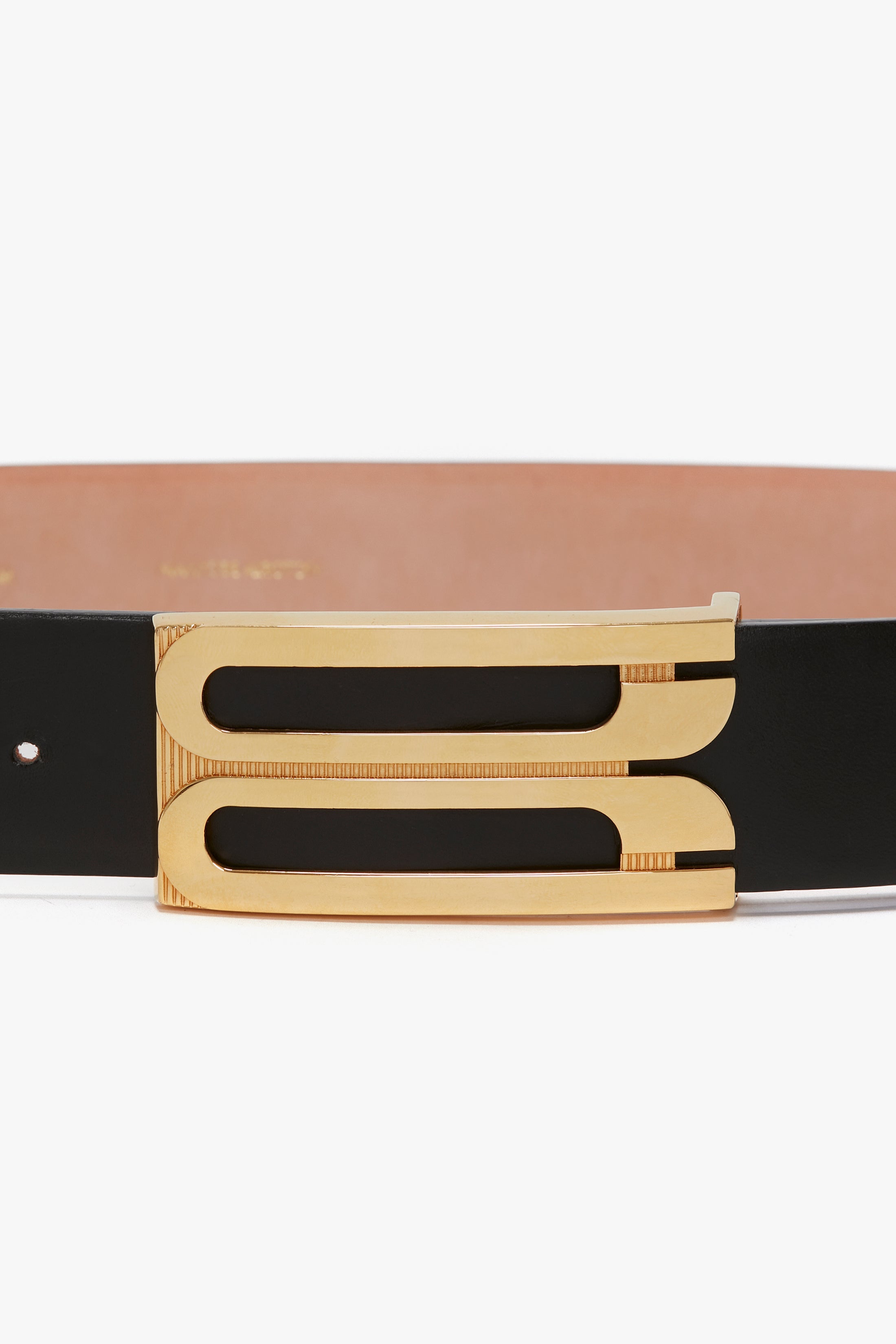 Exclusive Jumbo Frame Belt In Black Leather