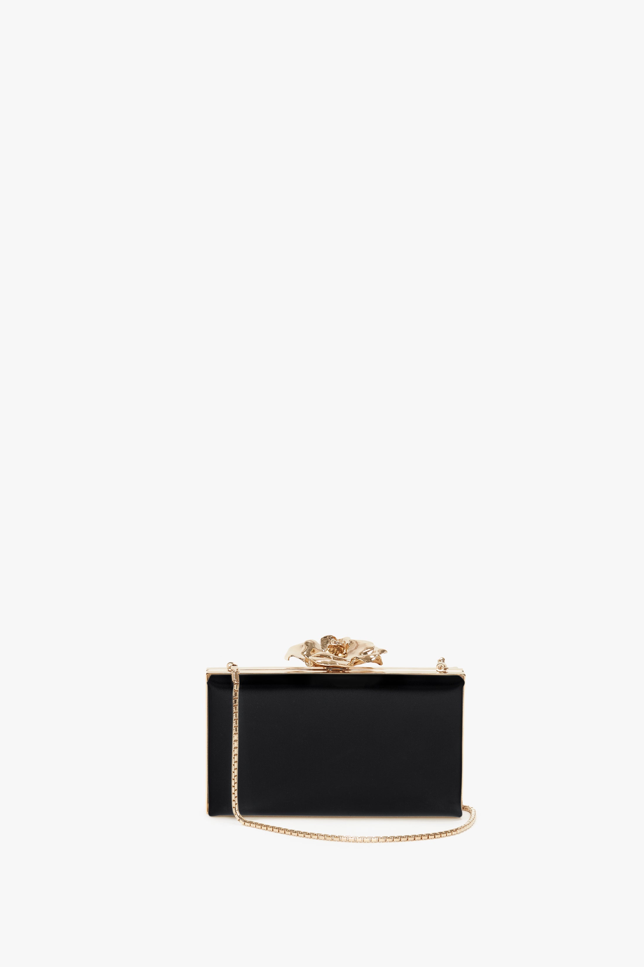 Frame Flower Minaudiere Bag in Black