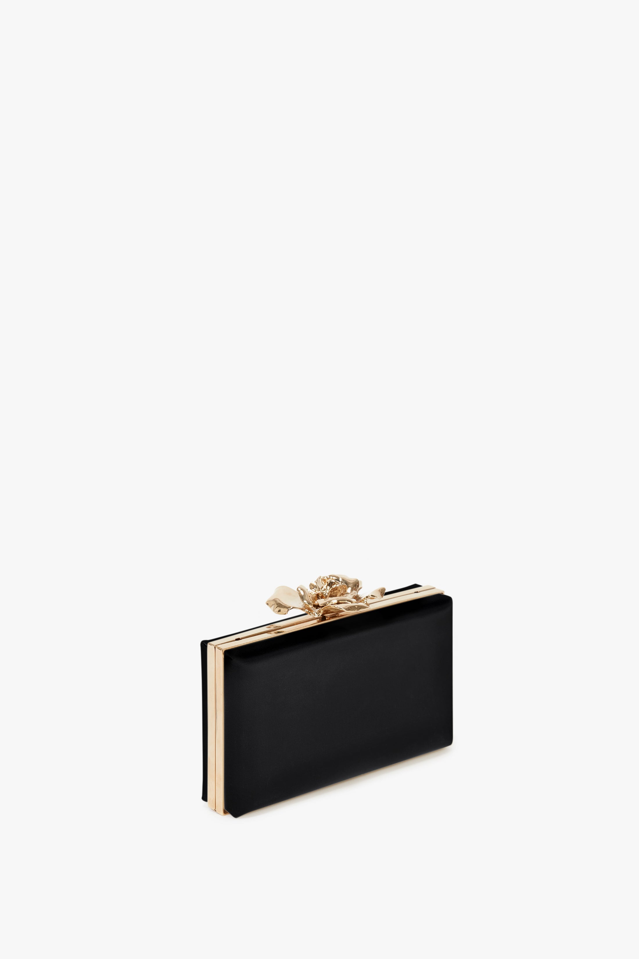 Frame Flower Minaudiere Bag in Black