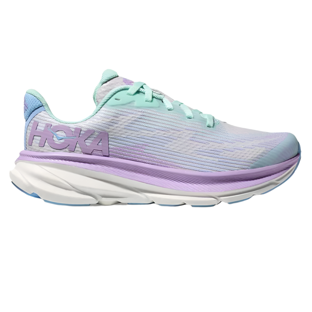 Hoka Grade School Girls Clifton 9 Sunlit Ocean / Lilac Mist