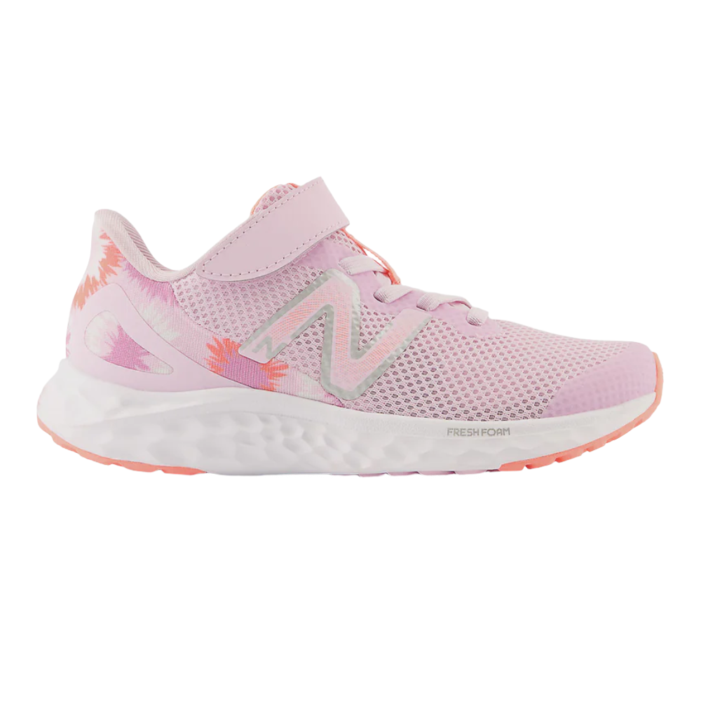 New Balance Big Girls Fresh Foam Arishi v4 Velcro Light Raspberry