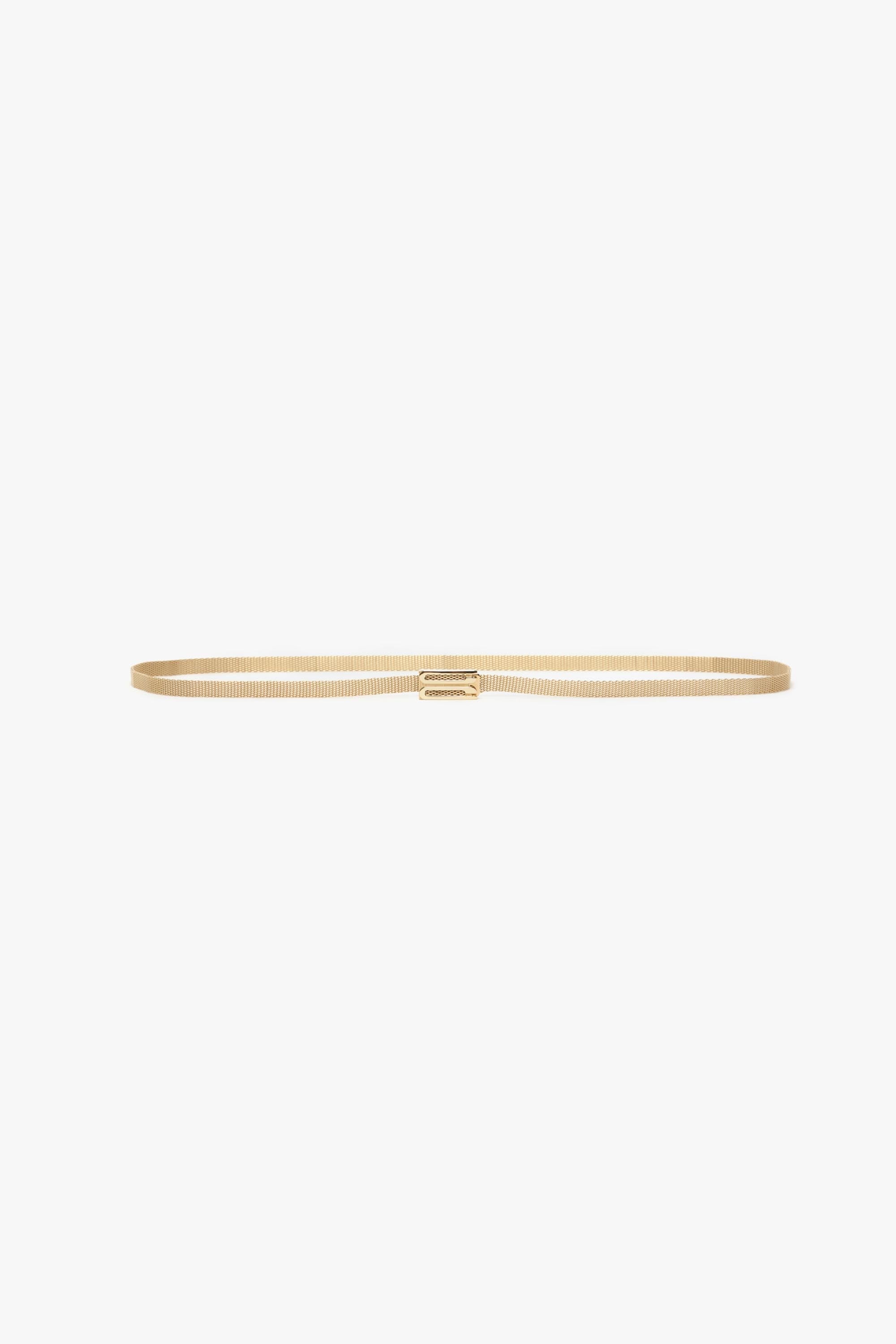 Brass Micro Frame Belt In Light Gold