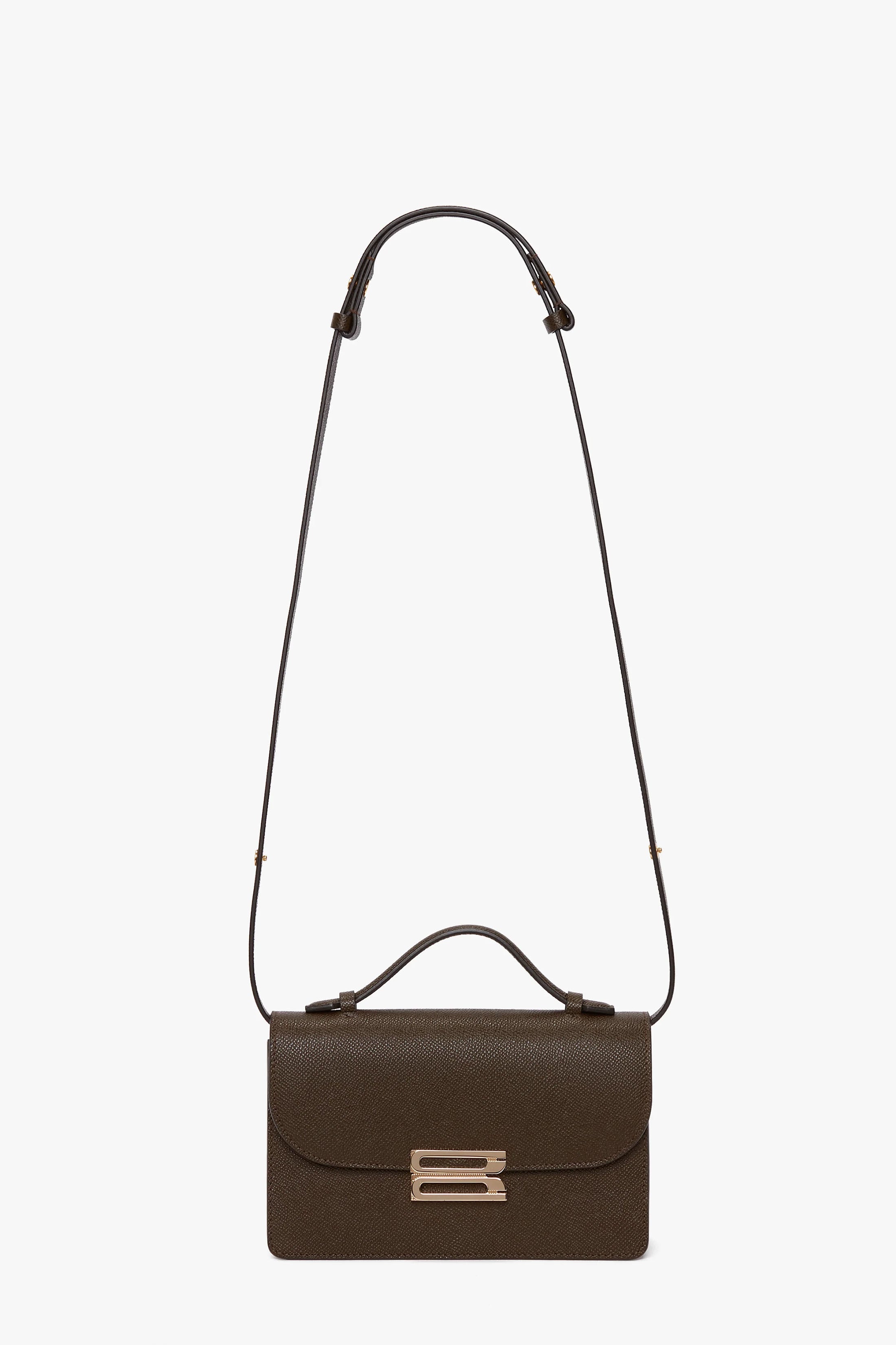 Mini Dorian Bag In Khaki Grained Leather