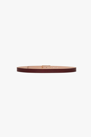 Frame Belt In Burgundy Leather