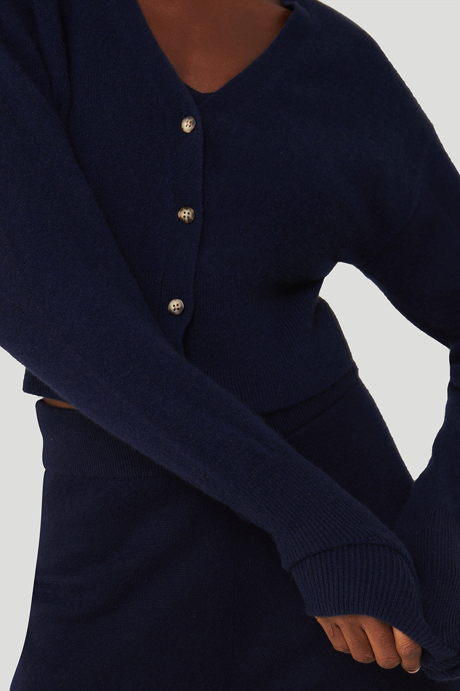 Cashmere Jet Set Cardigan - Navy