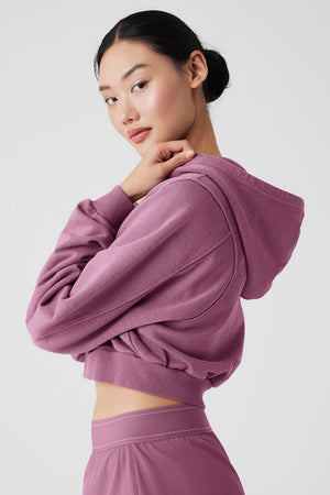 Washed Sweet Escape Hoodie - Soft Mulberry Wash