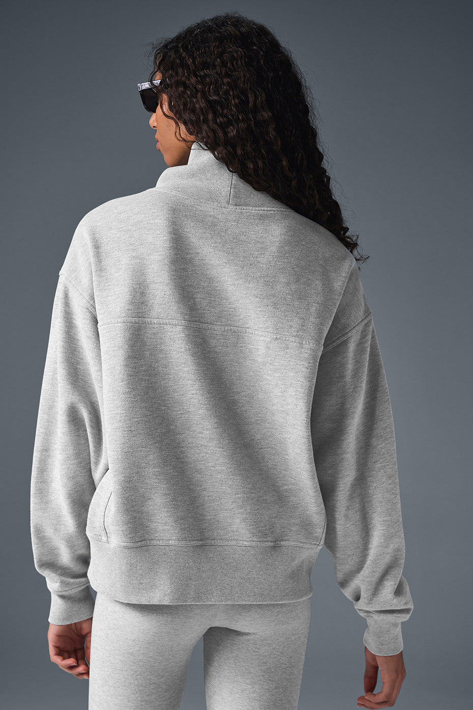 Hazy Mock Neck Pullover - Athletic Heather Grey