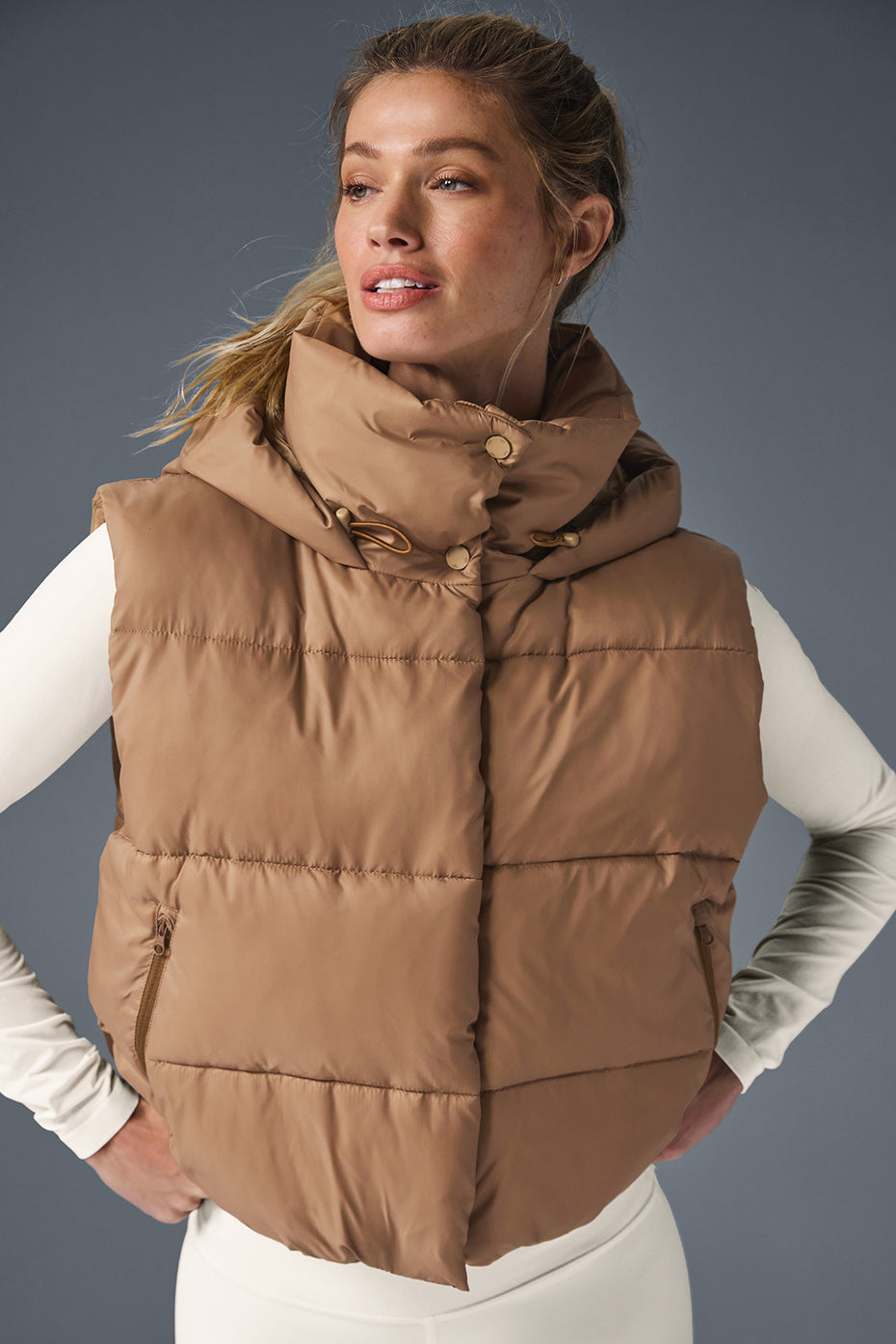 Gold Rush Puffer Vest - Toasted Almond