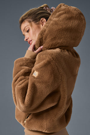 Faux Fur Foxy Jacket - Toasted Almond