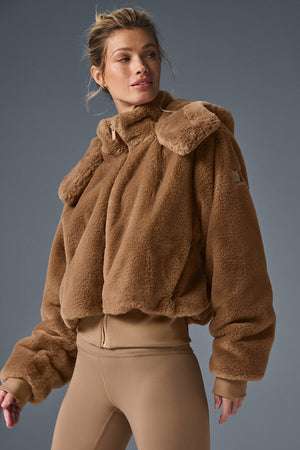 Faux Fur Foxy Jacket - Toasted Almond