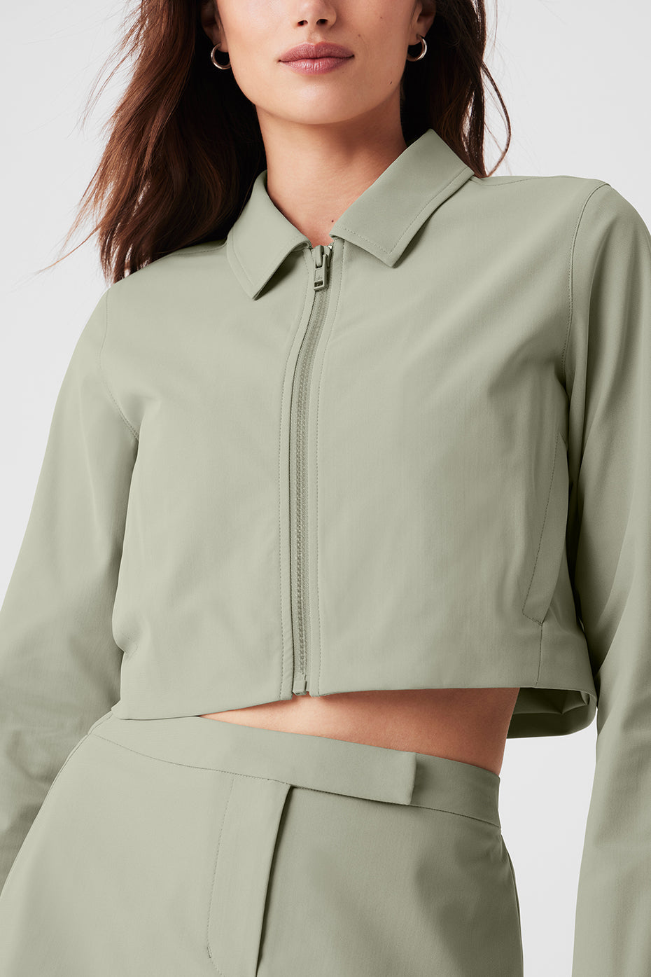 Cropped High Speed Jacket - Limestone