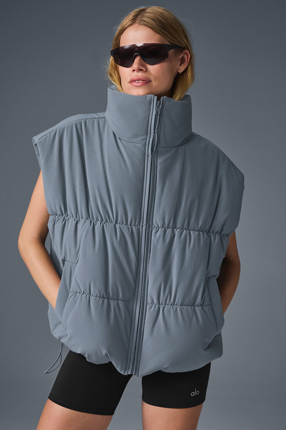 Incline Puffer Vest - Steel Grey