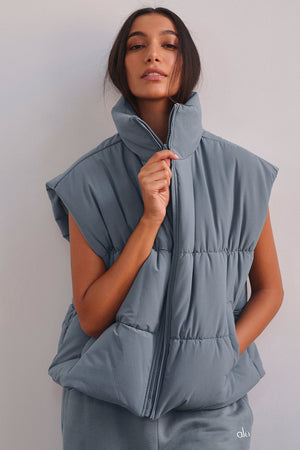 Incline Puffer Vest - Steel Grey