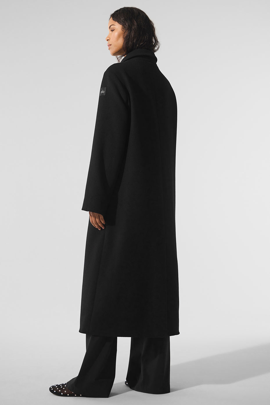 Wool Metro Long Coat - Black