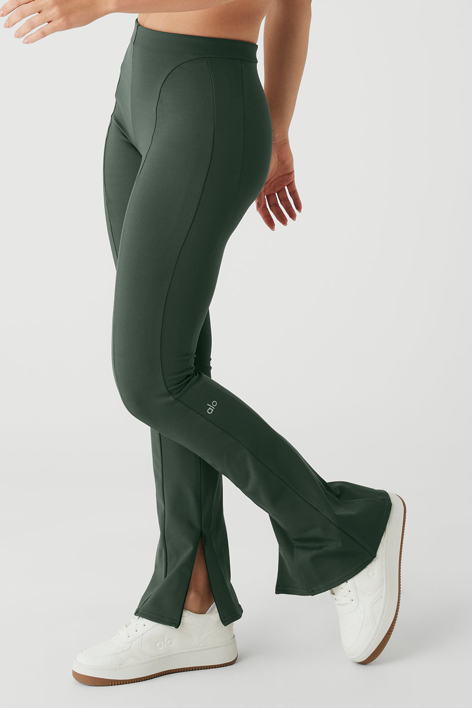 High-Waist Zip It Flare Legging - Dark Cactus