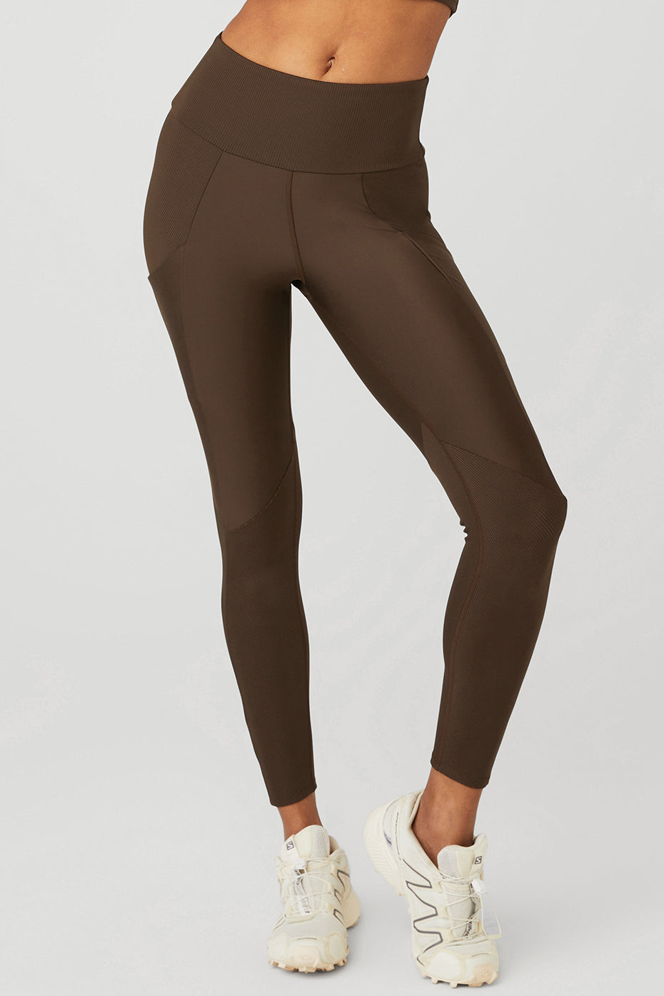 Ribbed Airlift High-Waist 7/8 Enchanted Legging - Espresso