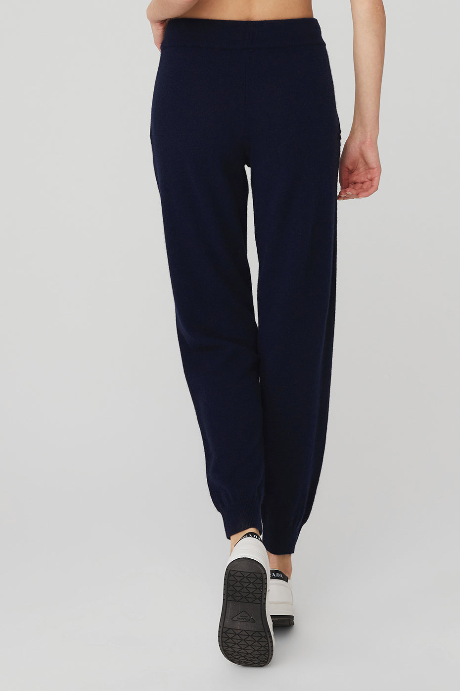 High-Waist Cashmere Jet Set Pant - Navy