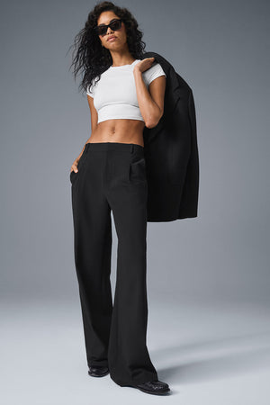 High-Waist Pursuit Trouser (Long) - Black