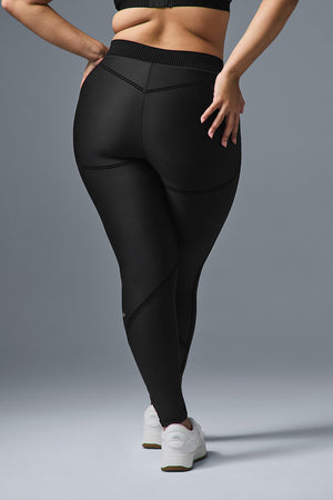 Airlift Mesh Line Up High-Waist Legging - Black