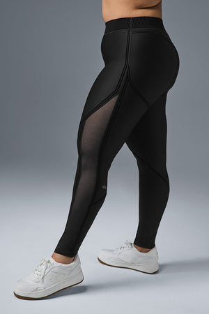 Airlift Mesh Line Up High-Waist Legging - Black