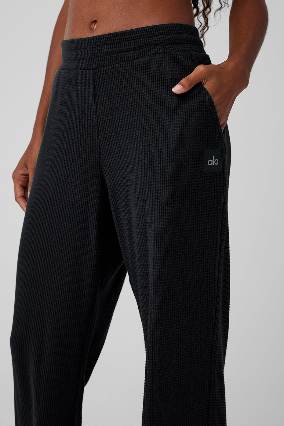 Waffle Weekend Escape Jogger - Black