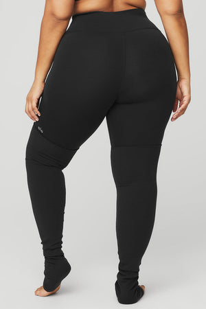 High-Waist Goddess Legging - Black/Black