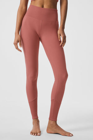 High-Waist Alosoft Lounge Legging - Soft Terracotta