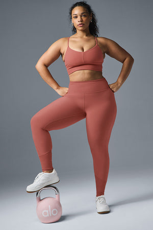 High-Waist Alosoft Lounge Legging - Soft Terracotta