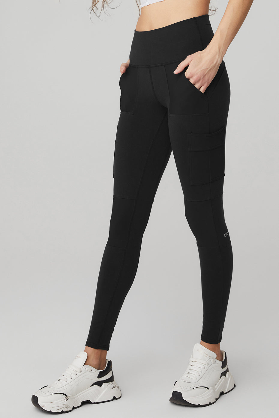 High-Waist Cargo Legging - Black