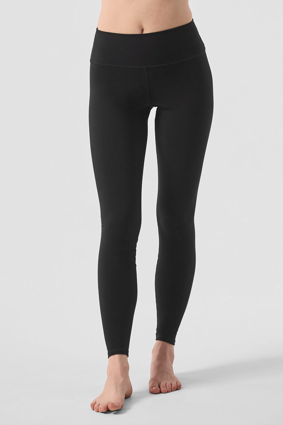 High-Waist Solid Vapor Legging - Black