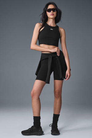 7" High-Waist Biker Short - Black