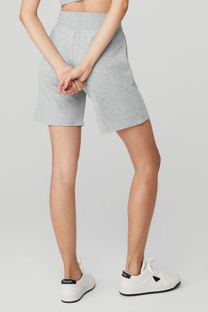 High-Waist Easy Sweat Short - Athletic Heather Grey