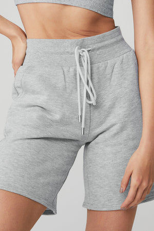 High-Waist Easy Sweat Short - Athletic Heather Grey