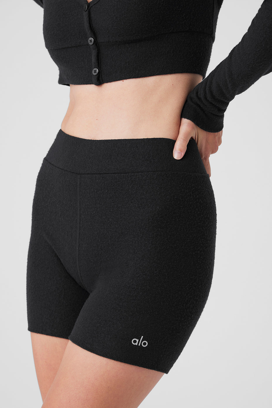 Alolux High-Waist Me Time Short - Black