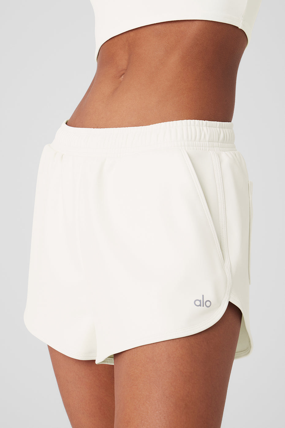 Faux Leather Power Hour Short - Ivory