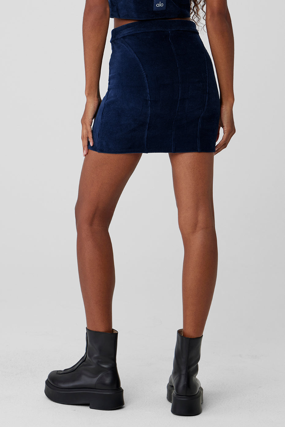 Micro Corduroy Winter Break Mini Skirt - Navy