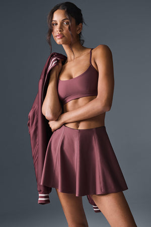 Airlift Down The Line Tennis Skirt - Burgundy Truffle