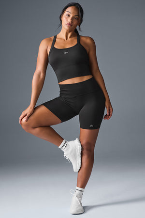 Seamless Ribbed Favorite Bra Tank - Black